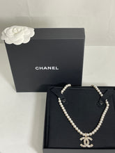 Load image into Gallery viewer, Chanel CC Pearl Choker Necklace Baguette CC
