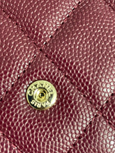 Load image into Gallery viewer, Chanel  Bordeaux Caviar Folding Wallet
