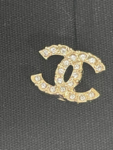 Load image into Gallery viewer, Chanel Mini CC Gold Tone Crystal Earrings
