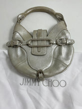 Load image into Gallery viewer, Jimmy Choo Metallic Silver Leather Mini Top Handle Bag
