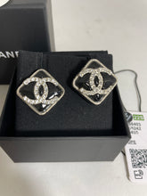 Load image into Gallery viewer, Chanel 22S Black Diamond CC Earrings
