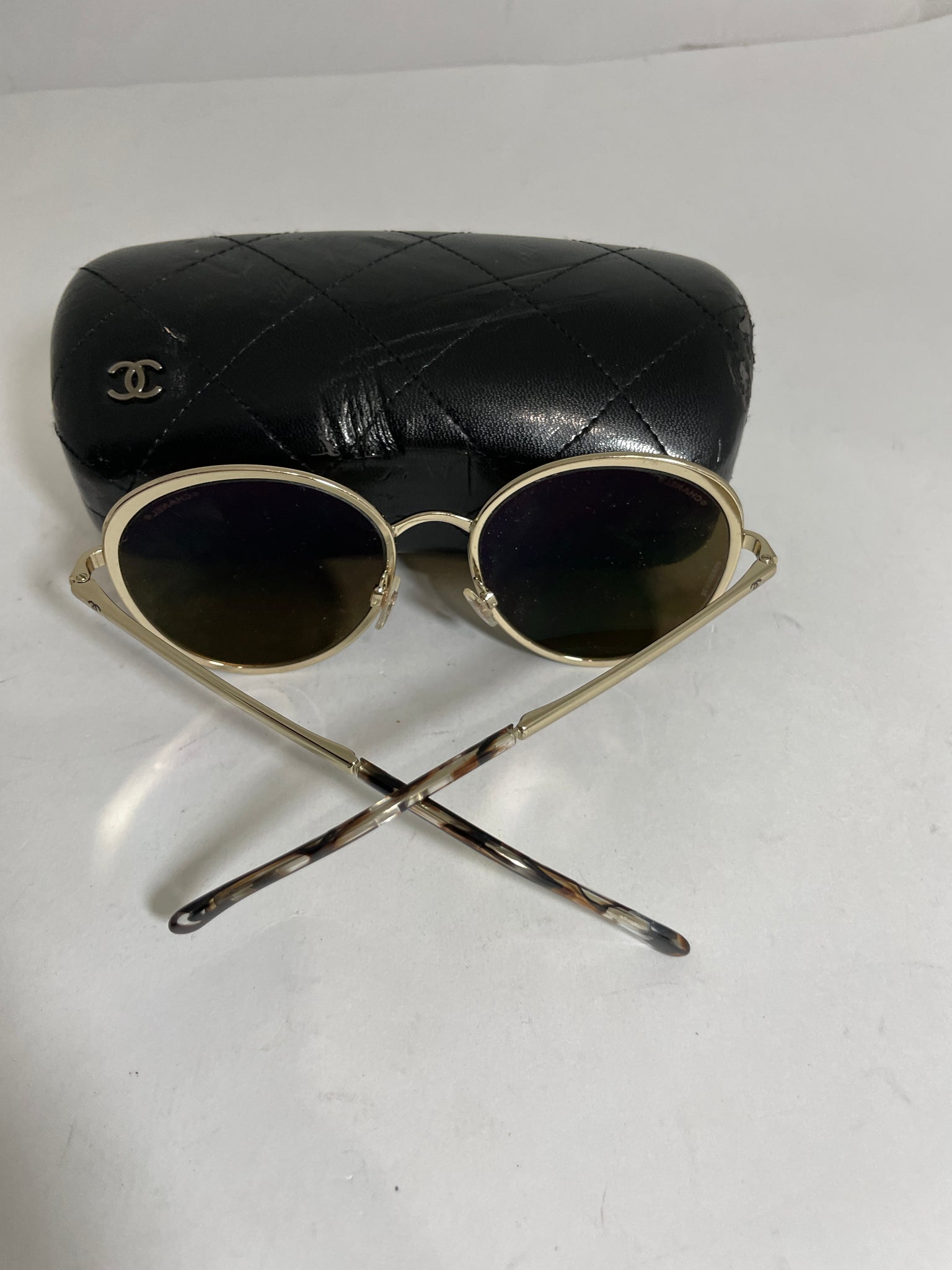 Chanel Aviator Gold Mirror Sunglasses