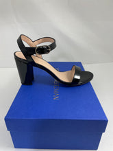 Load image into Gallery viewer, Stuart Weitzman Taliana Black Patent Leather Sandals
