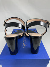 Load image into Gallery viewer, Stuart Weitzman Taliana Black Patent Leather Sandals
