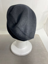 Load image into Gallery viewer, Chanel Black Cashmere With White Trim Hat
