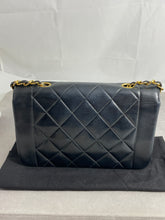 Load image into Gallery viewer, Chanel Vintage Black Lambskin Small Diana Handbag
