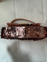 Load image into Gallery viewer, Fendi Rose Gold Sequin Baguette Embellished Shoulder Bag
