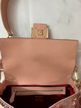 Load image into Gallery viewer, Fendi Rose Gold Sequin Baguette Embellished Shoulder Bag

