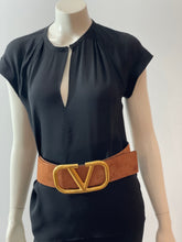 Load image into Gallery viewer, Valentino Wide Reversible Suede/Leather Belt
