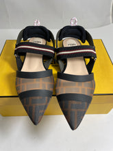 Load image into Gallery viewer, Fendi Colibri Mesh Pointed Toe Slingback Flats
