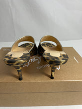 Load image into Gallery viewer, Christian Louboutin Leopard Print Metallic East Mules
