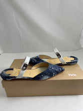Load image into Gallery viewer, Christian Louboutin Denim/White Print Mules

