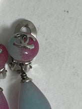 Load image into Gallery viewer, Chanel CC 1999 Resin Pink Blue Drop Earrings
