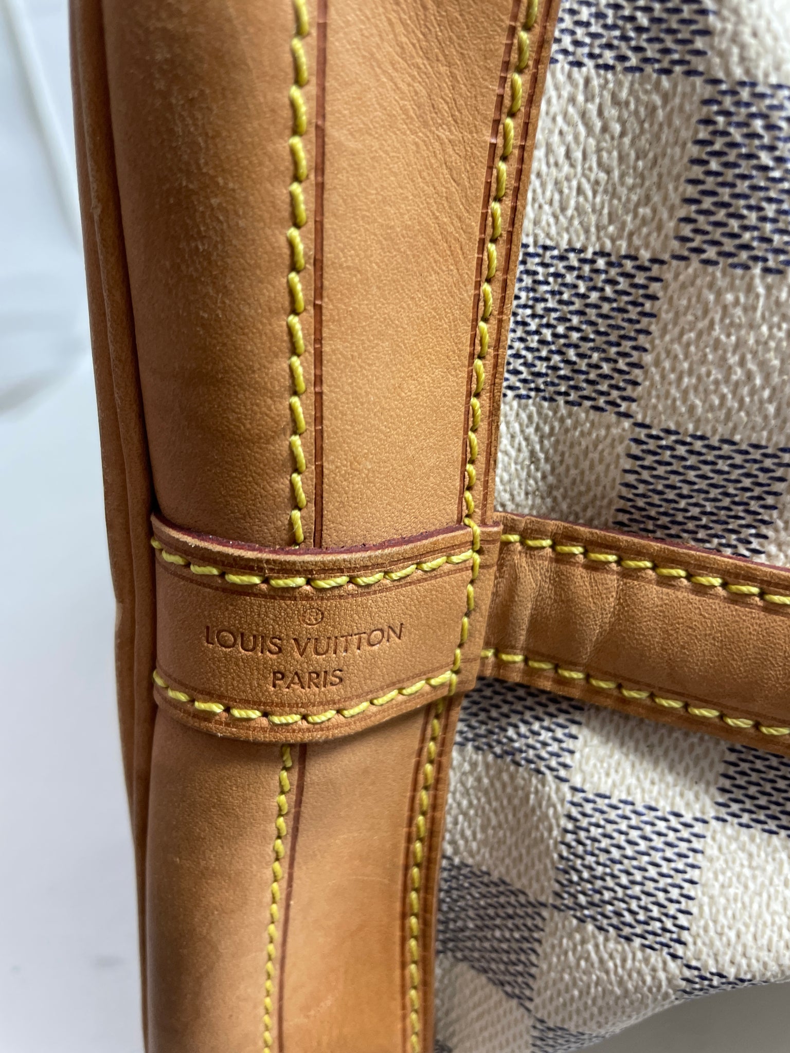Louis Vuitton Damier Azur SAC NÉONOÉ Bucket Bag by Siopaella Designs