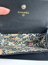 Load image into Gallery viewer, Chanel Black Caviar Flap Card Case
