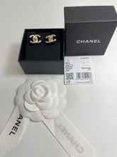Load image into Gallery viewer, Chanel Turnlock CC Gold Tone  Earrings
