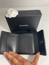 Load image into Gallery viewer, Chanel 18P Black Boy Caviar Folding Wallet
