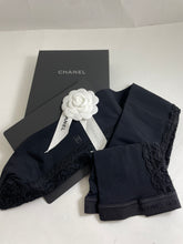 Load image into Gallery viewer, Chanel Black Lace Opaque Runway Tights Hosiery

