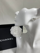 Load image into Gallery viewer, Chanel CC Silvertone Pave Earrings
