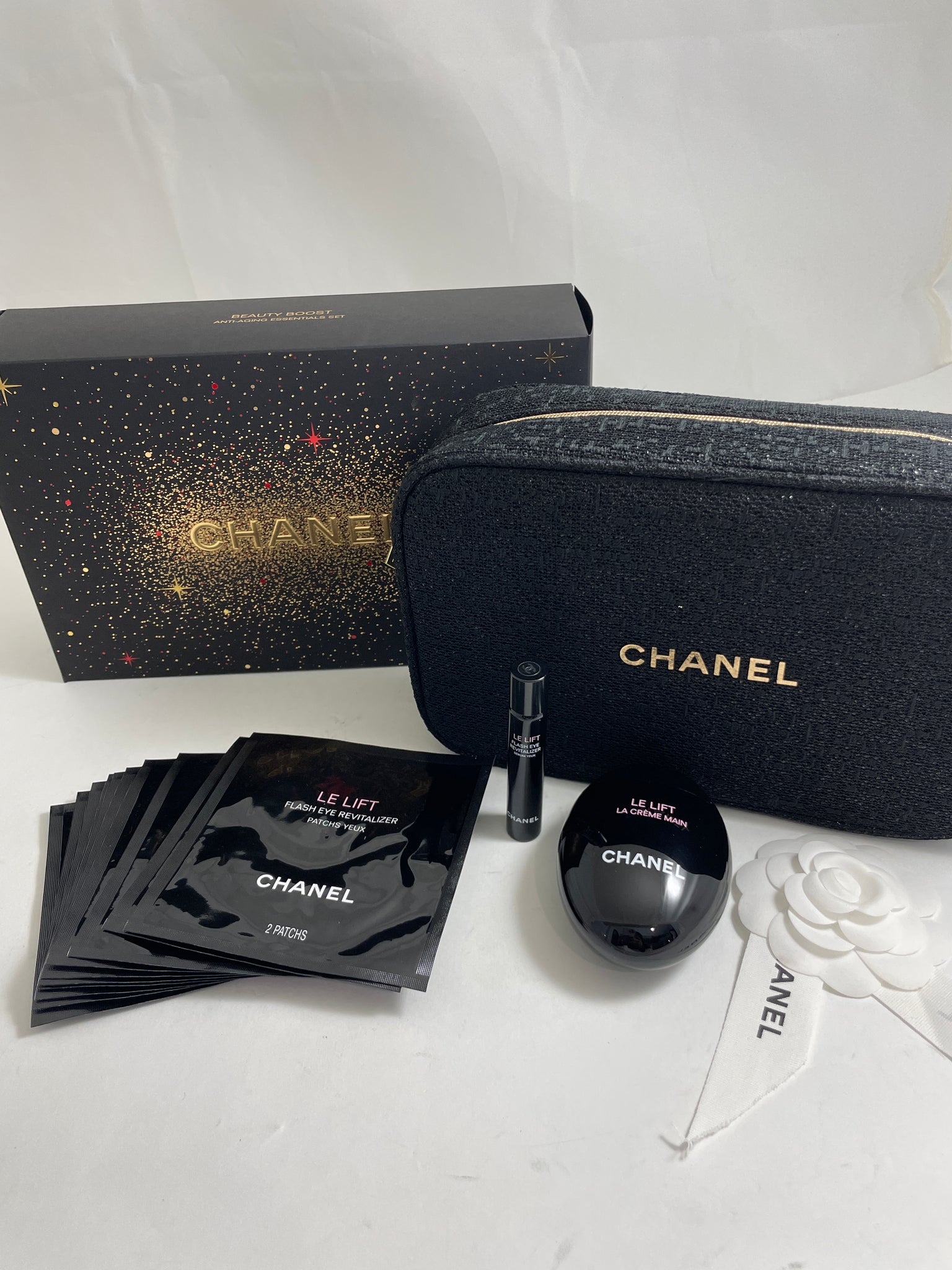 CHANEL, Makeup, Chanel Beauty Boost Anti Aging Set Essential Set And Cosmetic  Bag