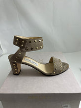 Load image into Gallery viewer, Jimmy Choo Beige Suede Stud Sandals
