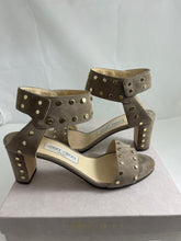 Load image into Gallery viewer, Jimmy Choo Beige Suede Stud Sandals
