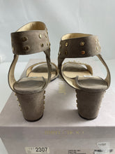 Load image into Gallery viewer, Jimmy Choo Beige Suede Stud Sandals
