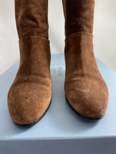 Load image into Gallery viewer, Prada Brown Suede Tall Boots
