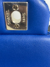 Load image into Gallery viewer, Chanel 23C Blue Tweed Mini Rectangle Crossbody Bag
