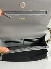 Load image into Gallery viewer, Chanel 22A Dark Gray Quilted WOC Crossbody Bag
