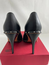 Load image into Gallery viewer, Valentino Black Leather Rockstud Pumps
