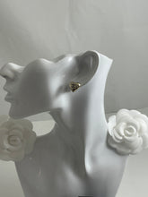 Load image into Gallery viewer, Chanel CC Gold Foil Heart Earrings
