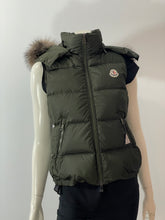 Load image into Gallery viewer, Moncler Green Gallinule Hooded Down Vest

