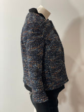 Load image into Gallery viewer, Thankoon Black Wool &amp; Tweed Bomber Jacket
