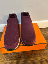 Load image into Gallery viewer, Hermes Neoprene Burgundy Sneaker
