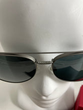 Load image into Gallery viewer, Valentino Steel Gray Crystal Accent Rockstud Gladiator Sunglasses
