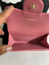 Load image into Gallery viewer, Chanel Pink Caviar Flap Card Case
