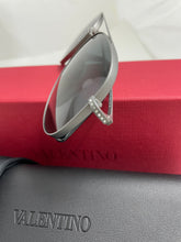 Load image into Gallery viewer, Valentino Steel Gray Crystal Accent Rockstud Gladiator Sunglasses
