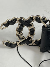 Load image into Gallery viewer, Chanel Black Quilted Leather Belt With Gold Black Leather Buckle
