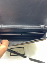 Load image into Gallery viewer, Gucci Black Guccissima WOC Crossbody Clutch Bag
