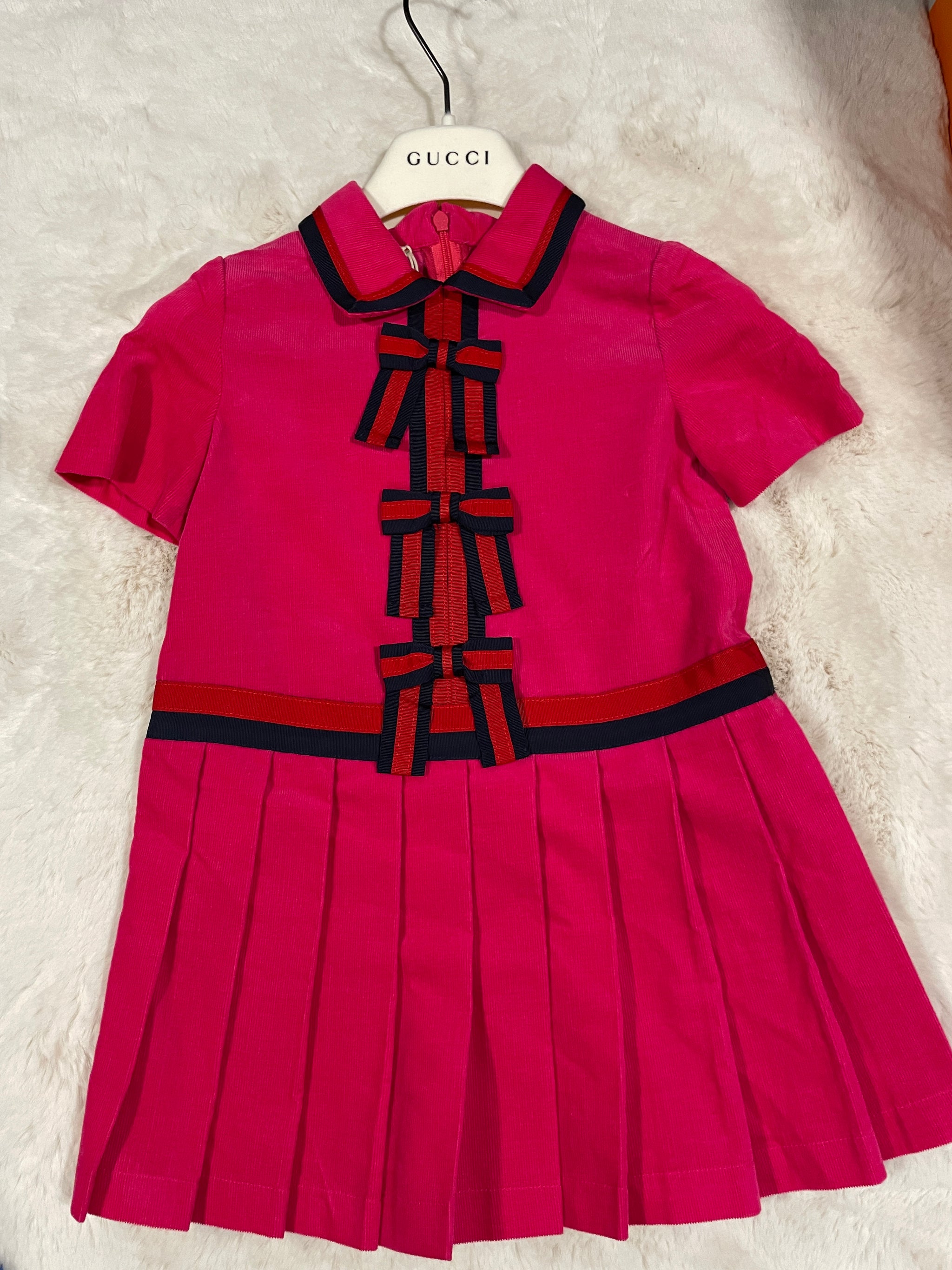 Gucci Hot Pink Corduroy Dress – The Millionaires Closet