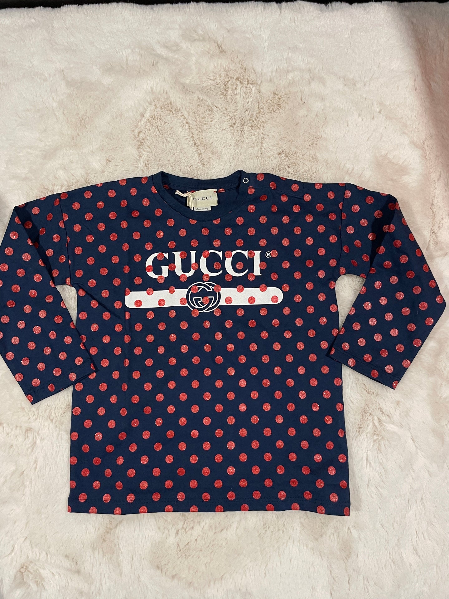 Gucci Navy Blue Long Sleeve Tee Shirt