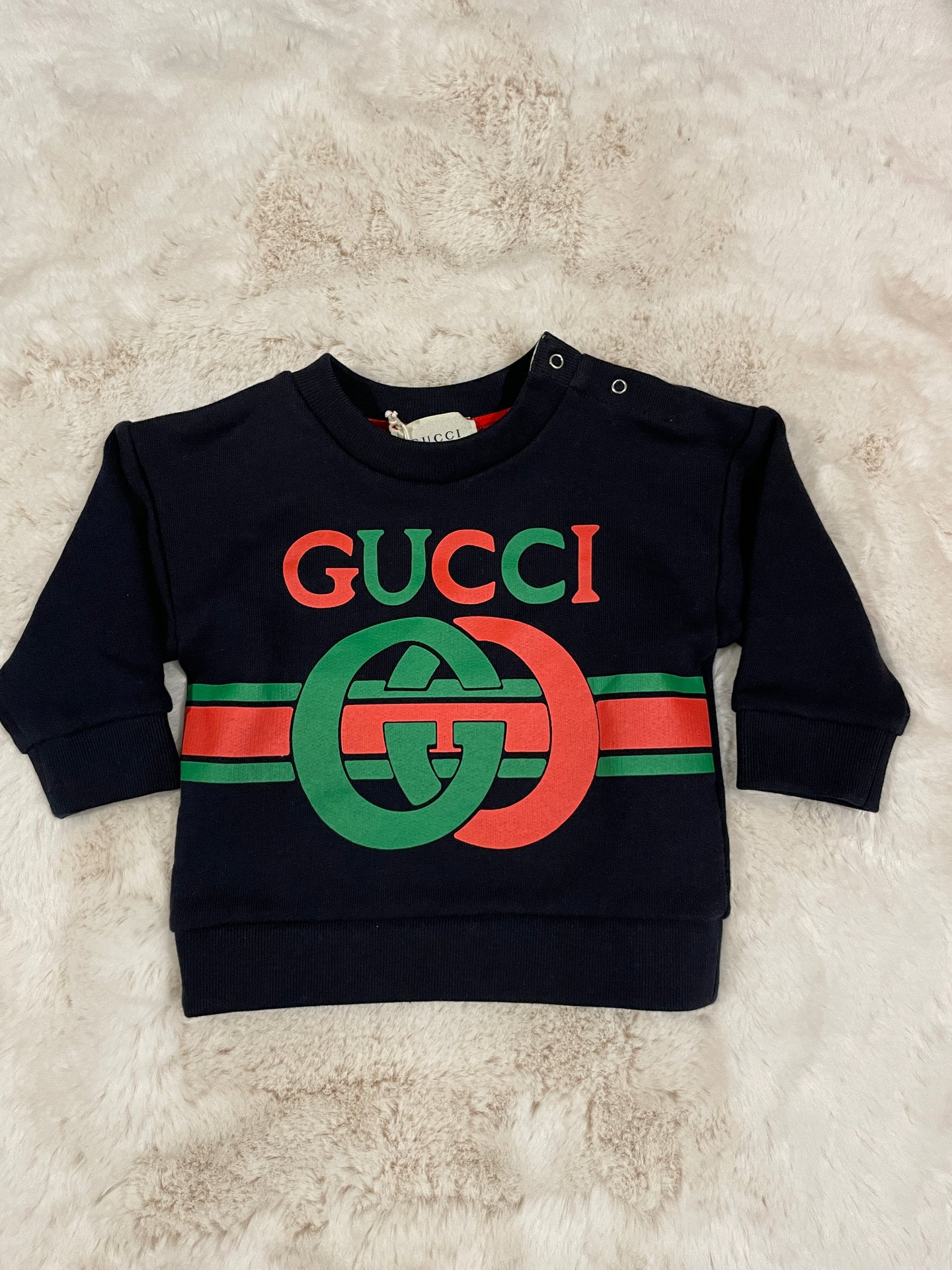 Gucci Navy Long Sleeve Sweatshirt