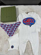 Load image into Gallery viewer, Gucci 3 pc Comics Print  Layette set
