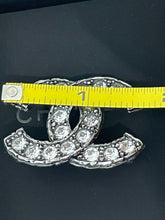 Load image into Gallery viewer, Chanel CC Ruthenium Crystal Brooch
