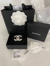 Load image into Gallery viewer, Chanel CC Ruthenium Crystal Brooch
