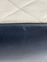 Load image into Gallery viewer, Chanel Vintage 1990s Lambskin Single Flap White/Navy Handbag
