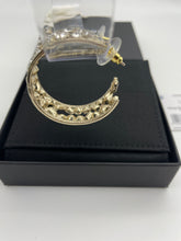Load image into Gallery viewer, Chanel 23P CC Gold Tone Hoop Crystal Earrings

