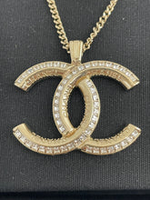 Load image into Gallery viewer, Chanel Gold Chain With Small Gold Reversible Crystal CC Necklace
