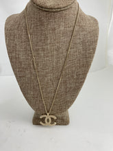 Load image into Gallery viewer, Chanel Gold Chain With Small Gold Reversible Crystal CC Necklace
